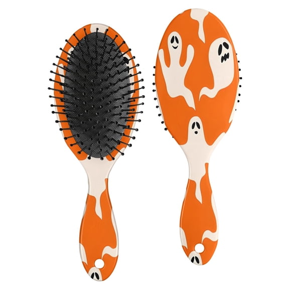 Orange Halloween Ghosts Hair Brush,Girls Detangling Hair Brush,Glide Through Tangles with Ease for Wet & Dry Hair,8.8"X2.8"