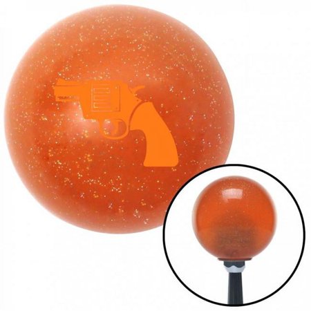 Orange Hand Gun Orange Metal Flake Shift Knob with M16 x 1.5 Insert Shifter Auto Brody
