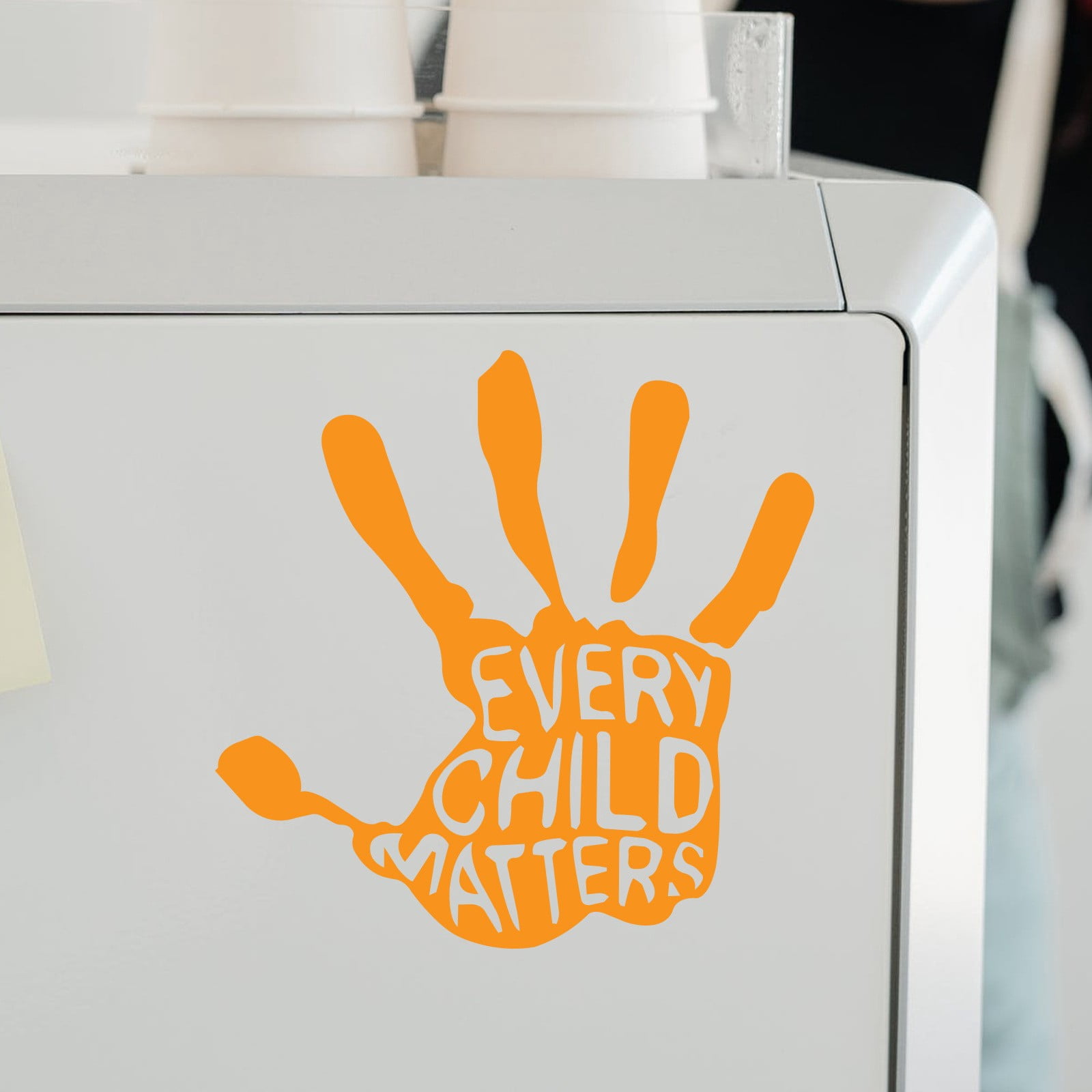 Orange Handprint Decorative Stickers - Personalized Creative Hand Print ...