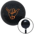thumbnail image 1 of Orange Hang Loose Detailed Hand Black Metal Flake Shift Knob with M16 x 1.5 Insert, 1 of 1