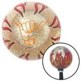 thumbnail image 1 of Orange Hang Loose with Detailed Hand Clear Flame Metal Flake Shift Knob with M16 x 1.5 Insert Auto Brody, 1 of 1