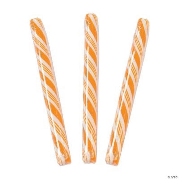 Orange Hard Candy Sticks, 80 Pieces, Individually Wrapped, Candy Buffet