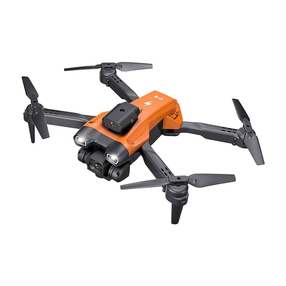 Orange Hd Dual Camera Drone, Unmanned Aerial Vehicle, Electromechanical Dimming, Drift Positioning Quadcopter, For Photography And Remote Control, Plastic Build