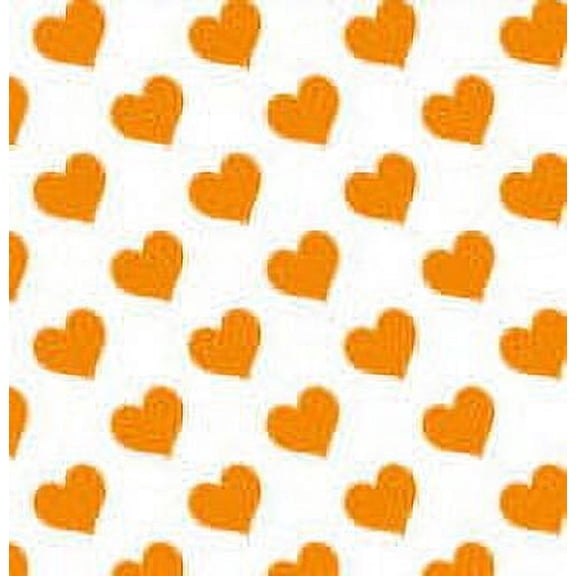 Orange Hearts Edible Cake & Cupcake Image Decoration Frosting Sheet