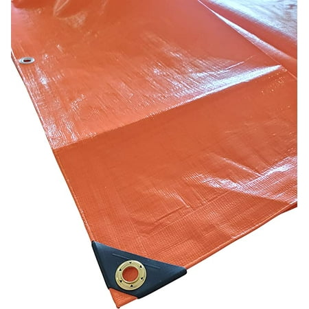 product image of Orange Heavy Duty Job Site Safety Tarp Fiber Reinforced (12 Mil Poly Tarp) (30' x 60')