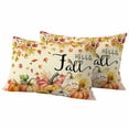 thumbnail image 1 of Orange Hello Fall Outdoor Pillow Covers 20"x12" Set of 2,Waterproof Throw Pillow Covers for Patio Furniture,Thanksgiving Pumpkins Maple Leaf Decorative Cushion Pillowcases for Garden Porch Couch Sofa, 1 of 9