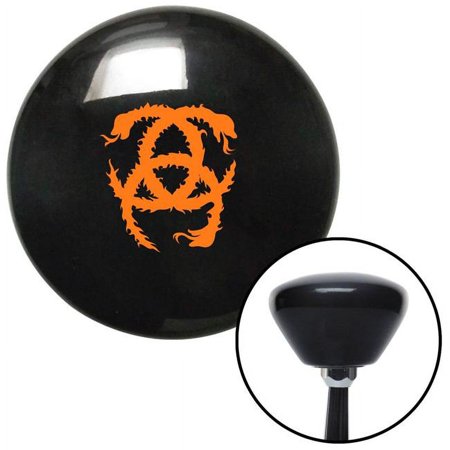 Orange Heraldic Snakes Black Retro Shift Knob with M16 x 1.5 Insert Shifter Auto