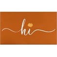 thumbnail image 1 of Orange Hi Fall Door Mat Outdoor for Front Door, Fall Decorations for Home Non-Slip Washable Pumpkin Autumn Doormat Entrance Rug for Indoor Outdoor Decor (Hi 1, 17"x30"), 1 of 6