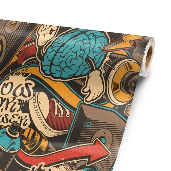Orange Hip Hop 48” x 52” Vinyl Wrap Sheet for large or custom items | 3M wrap DIY to custom skin gear of all types and sizes, including vehicles, boats, appliances, furniture, atv’s,