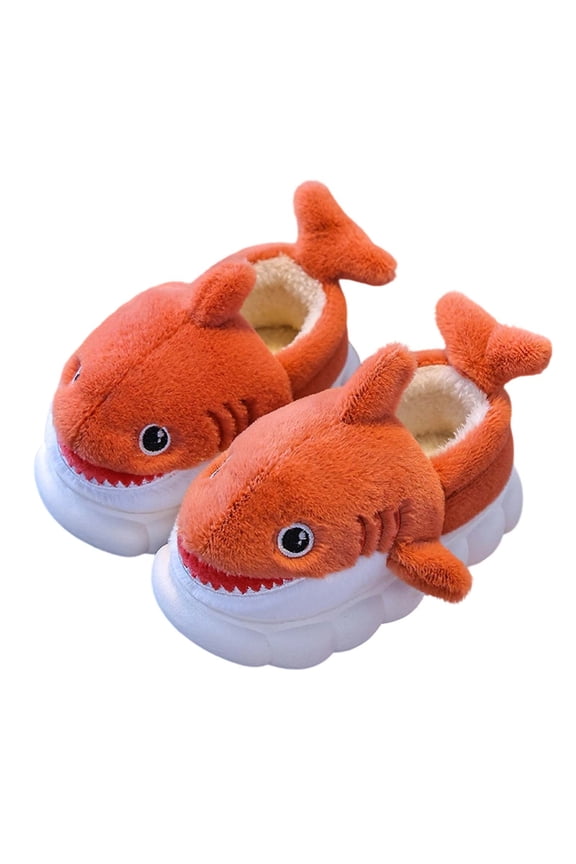 Orange Home Shoes For Girls, With Plush Interior And Soft Sole, Comfortable For Indoor Wear, Ideal For Relaxation