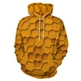 thumbnail image 1 of Orange Honeycomb Pattern 3d Sweatshirts Hoodie Fashion Casual Personality Men's Women Street Hoodie Pullovers Long Sleeve Comfortable Top, 1 of 6