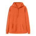 thumbnail image 1 of Orange Hoodie Women Mens Oversized Hoodies Fall Sweatshirt Winter Fleece Hooded Collar Drawstring Pullover With Pockets, 1 of 7