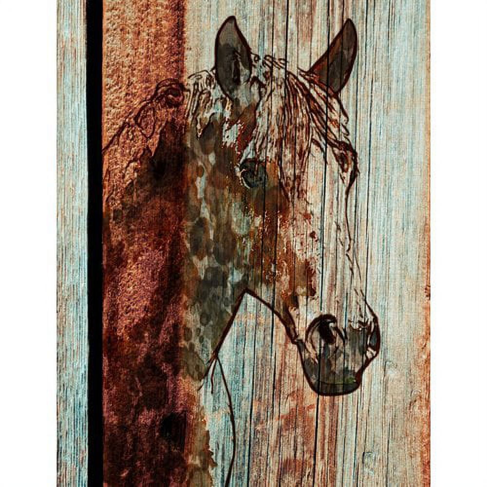 "Orange Horse" Painting Print on Wrapped Canvas