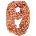 thumbnail image 1 of Orange Houndstooth Print Infinity Scarf, 1 of 3