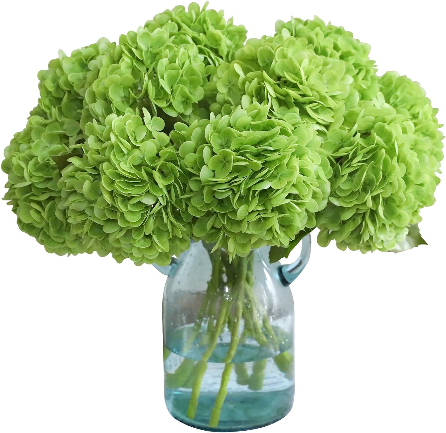 Orange Hydrangea Artificial Flowers Silk Flowers Fake Hydrangeas Real Touch Hydrangea Flowers for Wedding Party Office Home Decor (Orange)