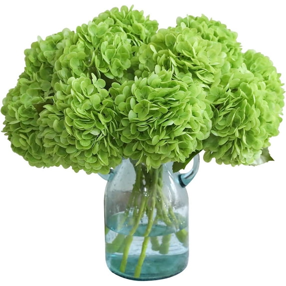 Orange Hydrangea Artificial Flowers Silk Flowers Fake Hydrangeas Real Touch Hydrangea Flowers for Wedding Party Office Home Decor (Orange)