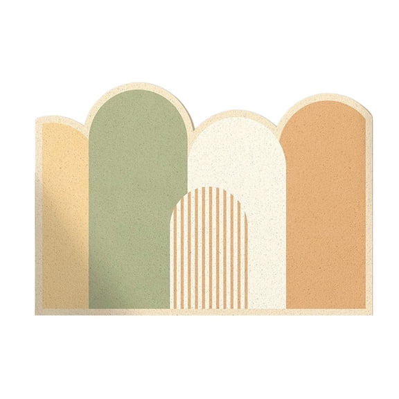 Orange Indoor Door Mat Entryway Rug Non Slip Washable Rubber Backing Dirt Trapper For Hallway Orange