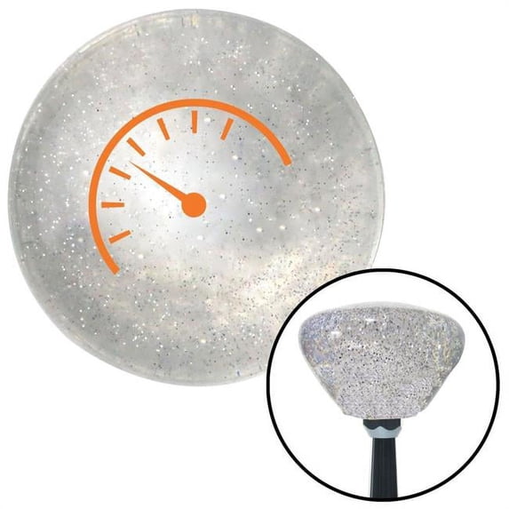 Orange Instrument Gauge Clear Retro Metal Flake Shift Knob with M16 x 1.5 Insert Brody
