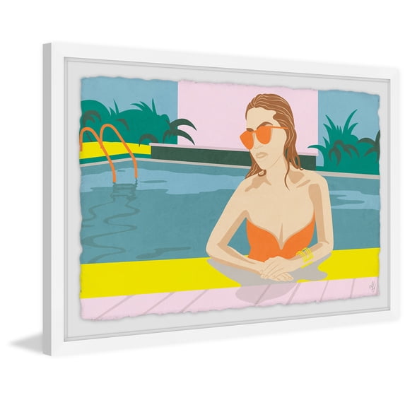 Orange Is Fun Framed Painting Art Print, 24.00" x 1.50"