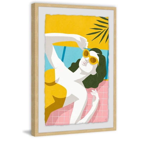 Orange Is Life Framed Painting Art Print, 16.00" x 1.50"