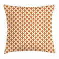 thumbnail image 1 of Orange and Ivory Throw Pillow Cushion Cover, Abstract Ornamental Pattern with Curvy Shapes Retro Modern Style, Decorative Square Accent Pillow Case, 24 X 24 Inches, Orange and Ivory, by Ambesonne, 1 of 2