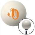 thumbnail image 1 of Orange JDM Hand Bomb Ivory Shift Knob with M16 x 1.5 Insert Shifter Auto Manual, 1 of 1