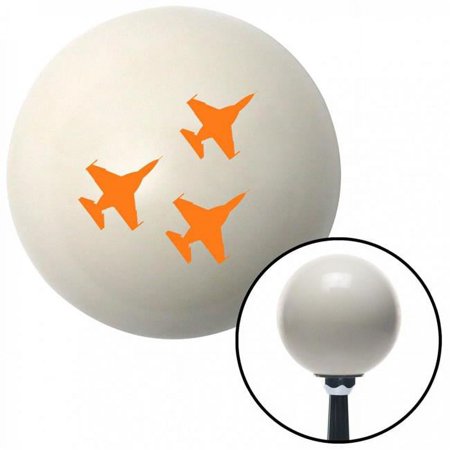 Orange Jets Ivory Shift Knob with M16 x 1.5 Insert Shifter Auto Manual Custom Brody