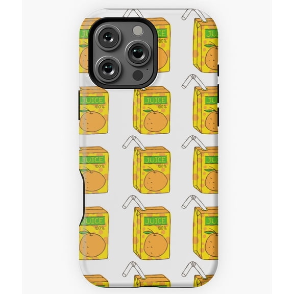 Orange Juice Box Cute Drink Graphic N5535 Phone Case for iPhone 17 16 15 14 13 12 11 Pro Max