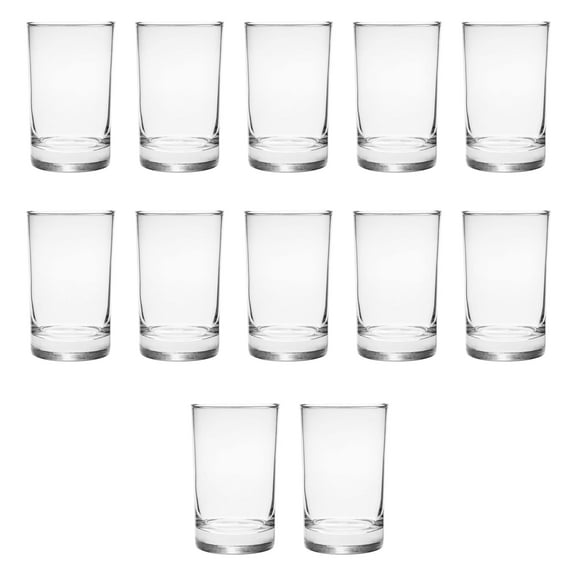 Orange Juice Glasses 5 oz. Set of 12, Bulk Pack - Sampler, Great for Wedding, Party, Birthday, Events - Clear