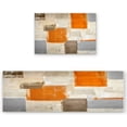 thumbnail image 1 of Orange Kitchen Rugs and Mats Set of 2 Orange and Grey Abstract Art Modern Kitchen Sink Mat,Non-Slip Area Runner Rug,Washable Floor Mat for Home Dining Room Office 15.7"x23.6"+15.7"x47.2", 1 of 6