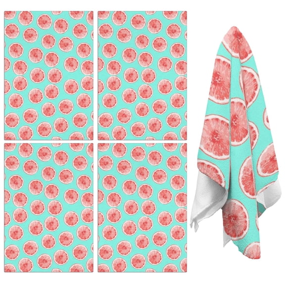 Orange Kitchen Towels Set of 2,Ultra Absorbent & Fast Drying Farmhouse Dish Towels 18x26 Inch,Decorative Hand Towels for Kitchen,Bathroom,Cooking,Baking,Housewarming Gift.