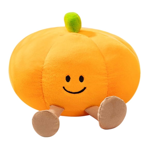 Orange L Large Halloween Pumpkin Plush Toy, Decorative Doll For Home Party, Desktop Fun Gift With Comfortable Soft Material, Festive Holiday Accessory