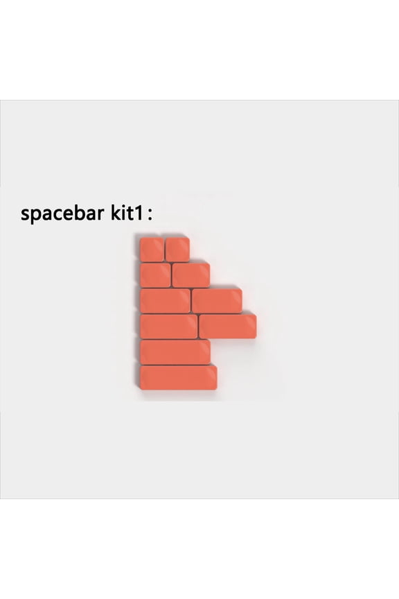 Orange LCK Time-Themed Keycaps (10-Pack) PBT Sublimation Low-Profile Keycaps for Spacebar 1 Mechanical Keyboard