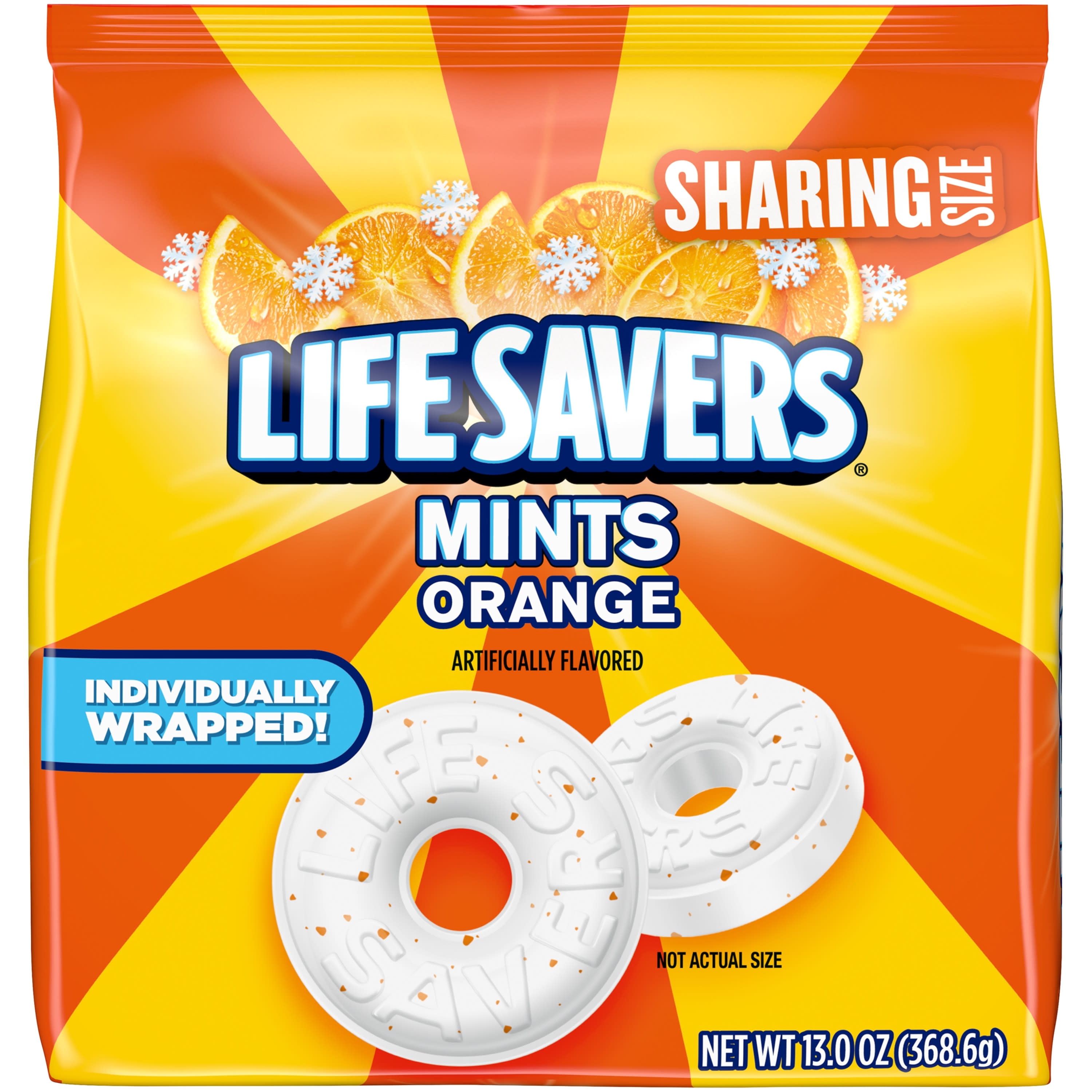 Orange LIFE SAVERS Mints, 1 Bag (13oz), Refreshing Flavor