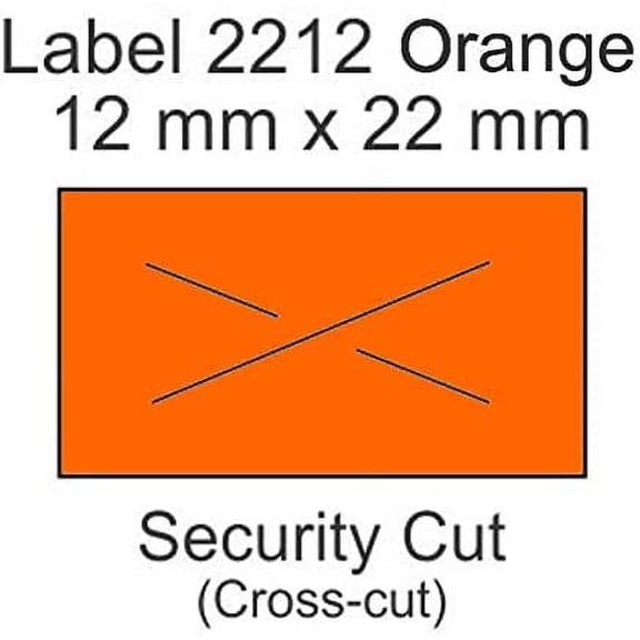 Orange Labels for Contact Label Gun Models 6.22, 7.22, 8.22