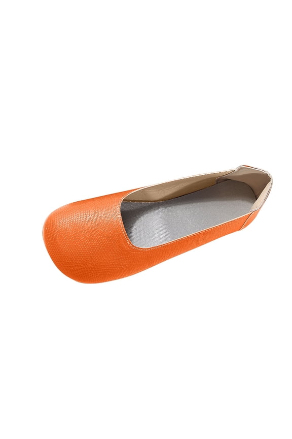Orange Ladies Leisure Hollow Design Buckle Strap Sandals Closed Toe Thick Platform Wedge Heel For Indoor Outdoor Comfort
