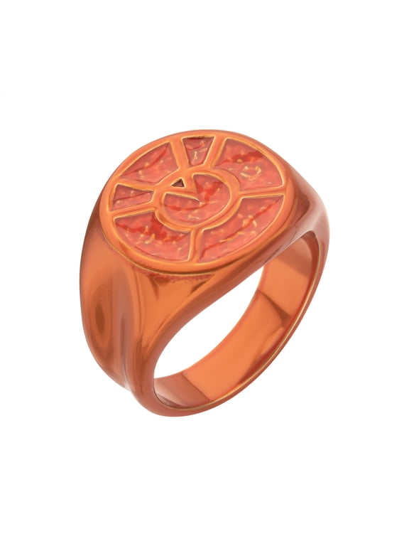 886604-size9 Orange Lantern Avarice Ring - Size 9