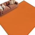 thumbnail image 1 of Orange Large Area Rugs for Bedroom Living Room, Soft Non Slip Carpet Bedside Rug, Pure Orange Rectangular Floor Cover Kitchen Accent Rug 5'x8' for Dining Room/Office, 1 of 9