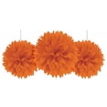 thumbnail image 1 of Orange Large Fluffy Pom Pom Hanging Decorations (3ct), 1 of 1