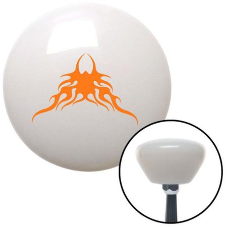 Orange Large Tribal Flames White Retro Shift Knob with M16 x 1.5 Insert Shifter