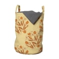 thumbnail image 1 of Orange Laundry Bag, Nostalgic Floral Concept with Repetitive Tulip Flowers Sketches, Hamper Basket with Handles Drawstring Closure for Laundromats, 13" x 19", Marigold Ginger, by Ambesonne, 1 of 4