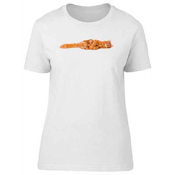 Orange Laying Cat T-Shirt Women -Image by Shutterstock, Female XX-Large