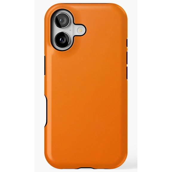Orange Leather Texture Luxury Faux Hide Design Phone Case for iPhone 11 12 13 14 15 16 17 Pro Max