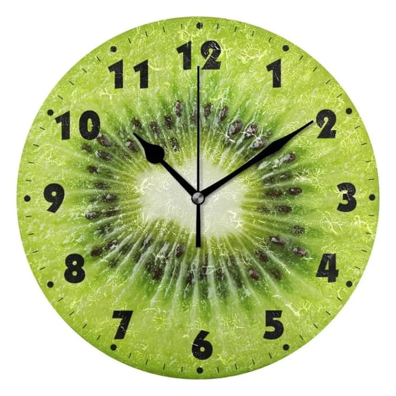 Orange Lemon Fruits Printed Wall Clock Lime Pomelo Modern Kitchen Clock Watch Home Decor Fresh Tropical Fruit Wall Art Timepiece(12 Inch)