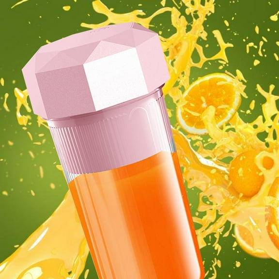 Orange Lemon Juicer, Small Portable Juicing Cup, 400ML, Polypropylene+304 Stainless Steel, 8-Blade Design, USB Charging, 1500mAh Battery, Easy to Clean, for Home Travel Gatherings