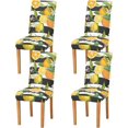 thumbnail image 1 of Orange and Lemon Versatile Chair Slipcovers for Dining Room, Stretchy Cloth Chair Covers, Armless Dining Chairs Covers Set of 4, Chair Covers Washable, 1 of 6