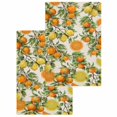 thumbnail image 1 of Orange Lemons Kitchen Dish Towels for Drying Dishes Set of 2, Summer Botanical Farmhouse Vintage Art Rustic Waffle Weave Microfiber Hand Tea Bathroom Towels Quick Dry & Absorbent Towel 15.7x23.6, 1 of 7