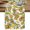 thumbnail image 1 of Orange Lemons Table Runner 72 Inches, Summer Botanical Farmhouse Vintage Art Bed Runner Dresser Scarves Tabletop for Indoor Outdoor Parties/Ceremony/Banquet, 18" x 72", 1 of 8
