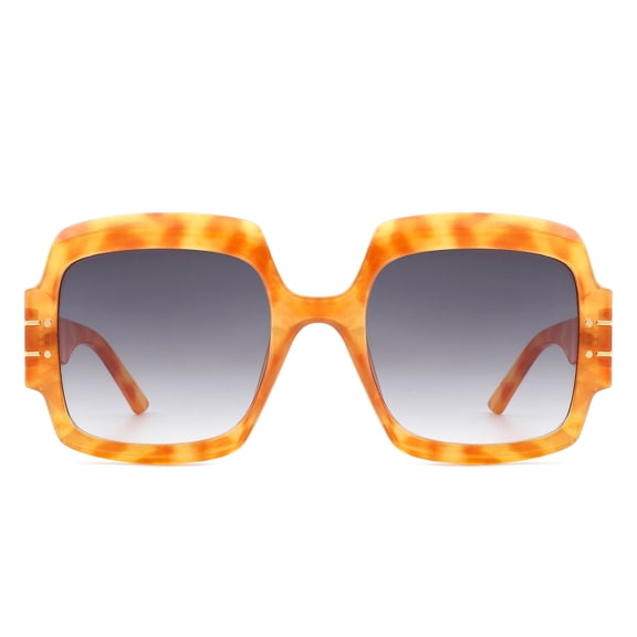 Orange Leopard Sunglasses - Bold Pattern UV Protection Festival Party & Statement Fashion Shades