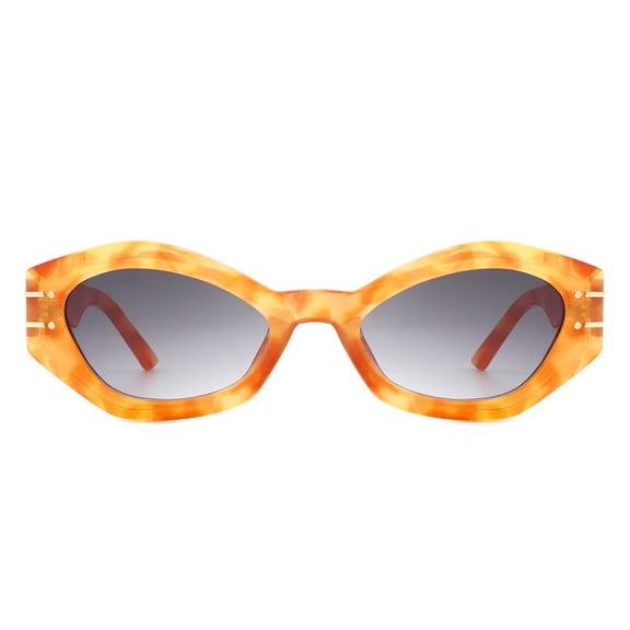 Orange Leopard Sunglasses - Bold Pattern UV400 Protection Festival Party & Daily Wear Shades
